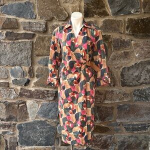 NWT J. McLaughlin multi color abstract Mercer Dress size Small